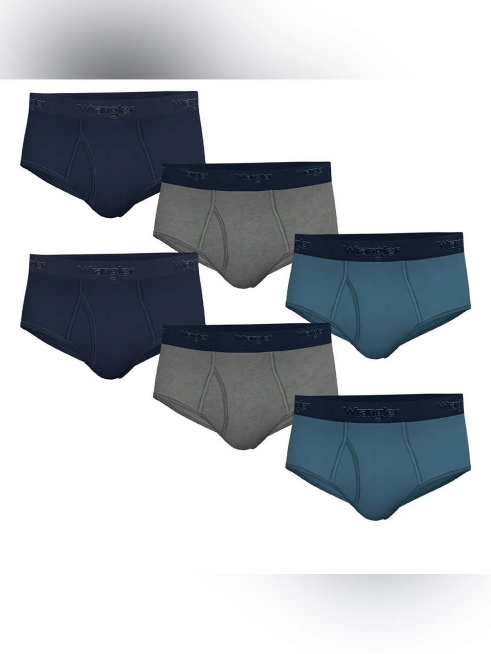 Wrangler Men's Cotton Stretch Brief Set, Briefs Underwear for Men, 2XL, 6 Pack